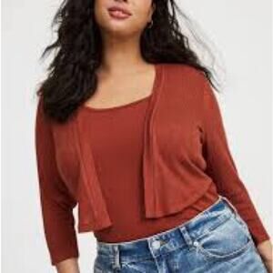 Rust Orange Cardigan Torrid size 1
